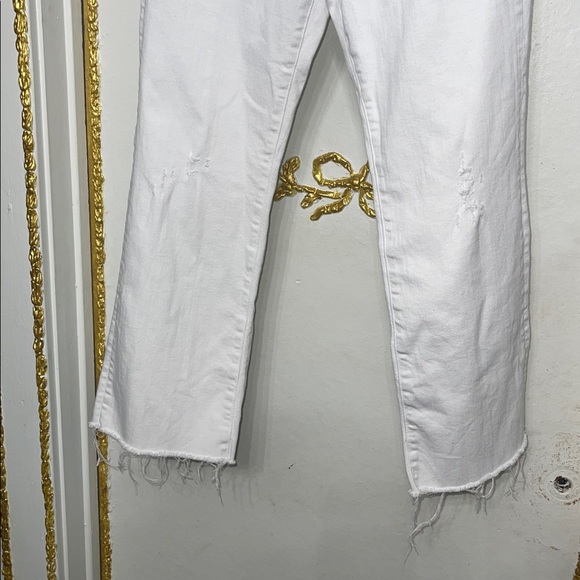 AG Adriano Goldschmied Kinsley High Rise Raw Edge Crop Boot Distressed Jeans 29 - Picture 3 of 9